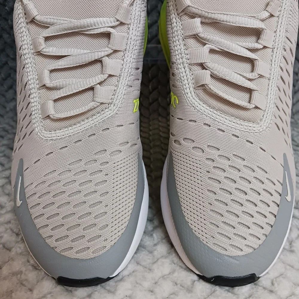 Nike Air Max 270 Light Bone Volt GS Walking Running Shoes Size 5Y Women's 6.5